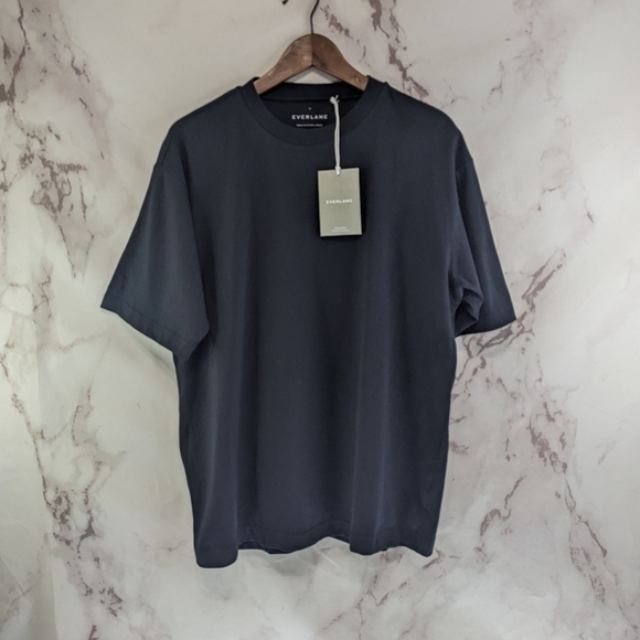 Everlane T Shirt Mens Medium Black Short Sleeve The Premium Weight Tee - Picture 2 of 14